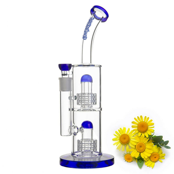 Бонг Rastashop Double Shower Head Bend Percolator - Бонги - Бонги стеклянные - Изогнутые бонги - Магазин ТОПовых приборов и аксессуаров для  курения  bongstore.ru